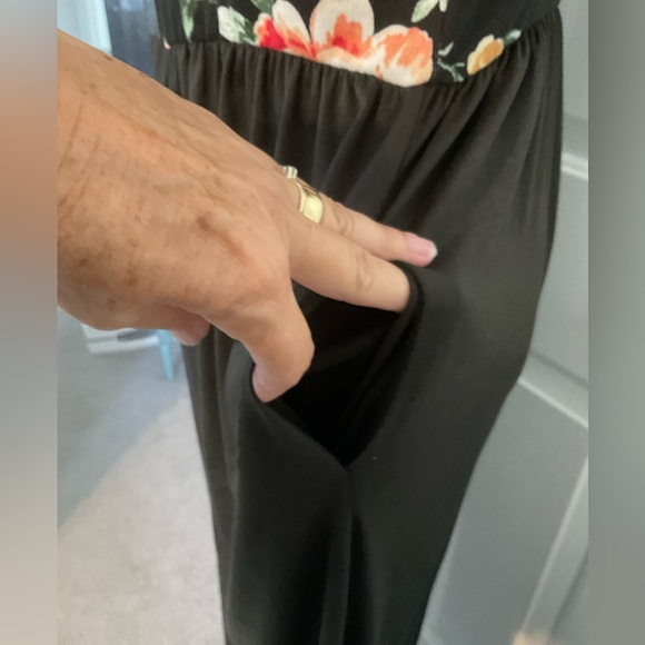 Perfect Peach - Short sleeve floral top empire waist dress - Picture 4 of 9